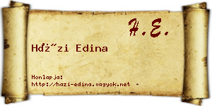 Házi Edina névjegykártya